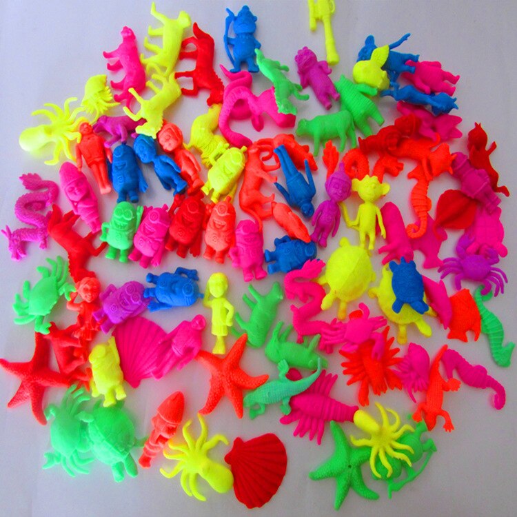 100Pcs In Water Groeiende Bulk Swell Sea Creature Verschillende Soorten Gemengde Uitbreiding Speelgoed Kleurrijke Puzzel Magic Speelgoed