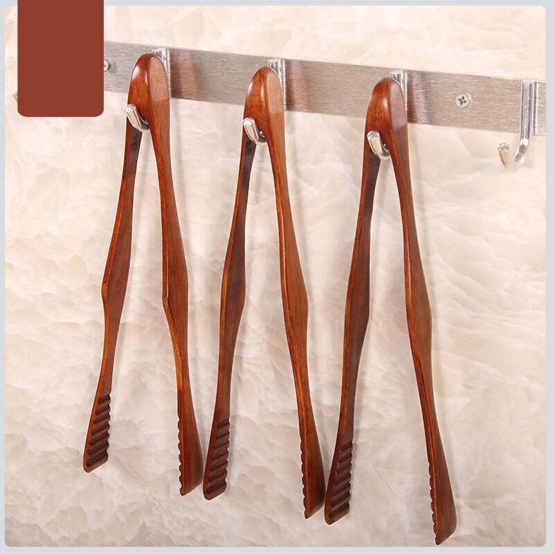Pinzas de madera para comida, pinzas para bistec de barbacoa, hojaldre de pan para postres, pinza de Clip, herramientas de cocina para Buffet, utensilios de barbacoa, 1 ud.