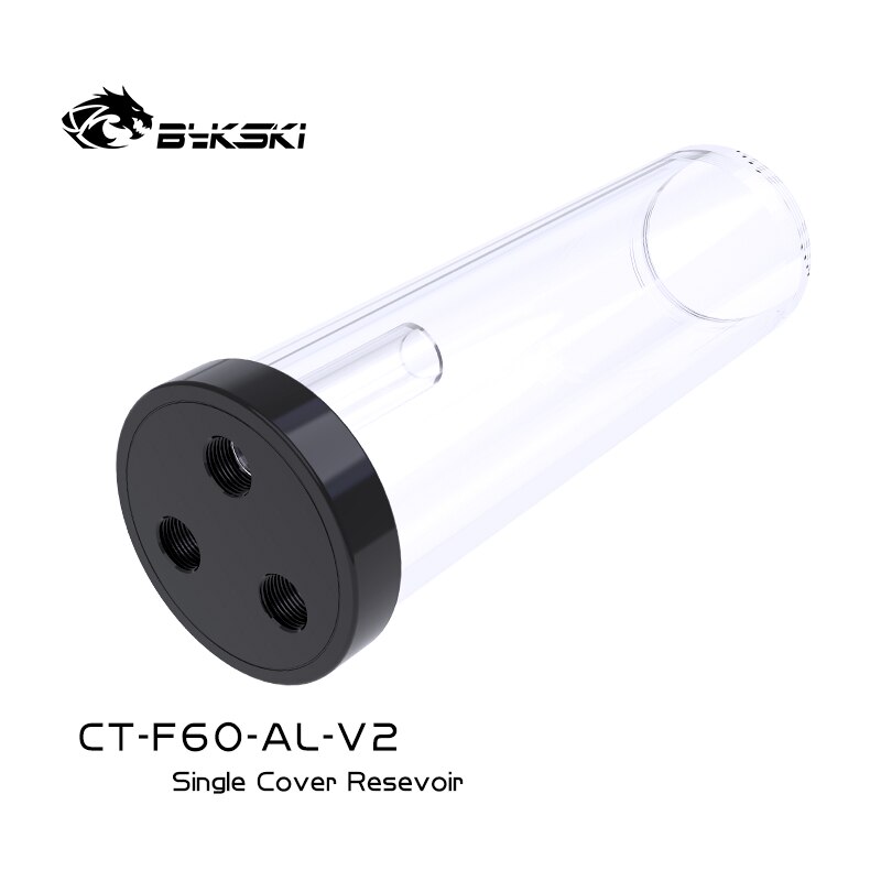 Bykski CT-F60-AL-V2 60MM/100MM/150MM/200MM 3 Löcher Einzigen Abdeckung transparent Zylinder Reservoir, wasser Panzer Kompatibel Multi Pumpe