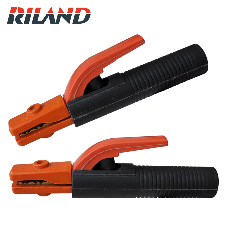 RILAND 300A Electrode Holder 2 Pieces Stick Welding Rod Copper Mini Cable Welding Clamps Stinger Clamp Tool Heat Resistant