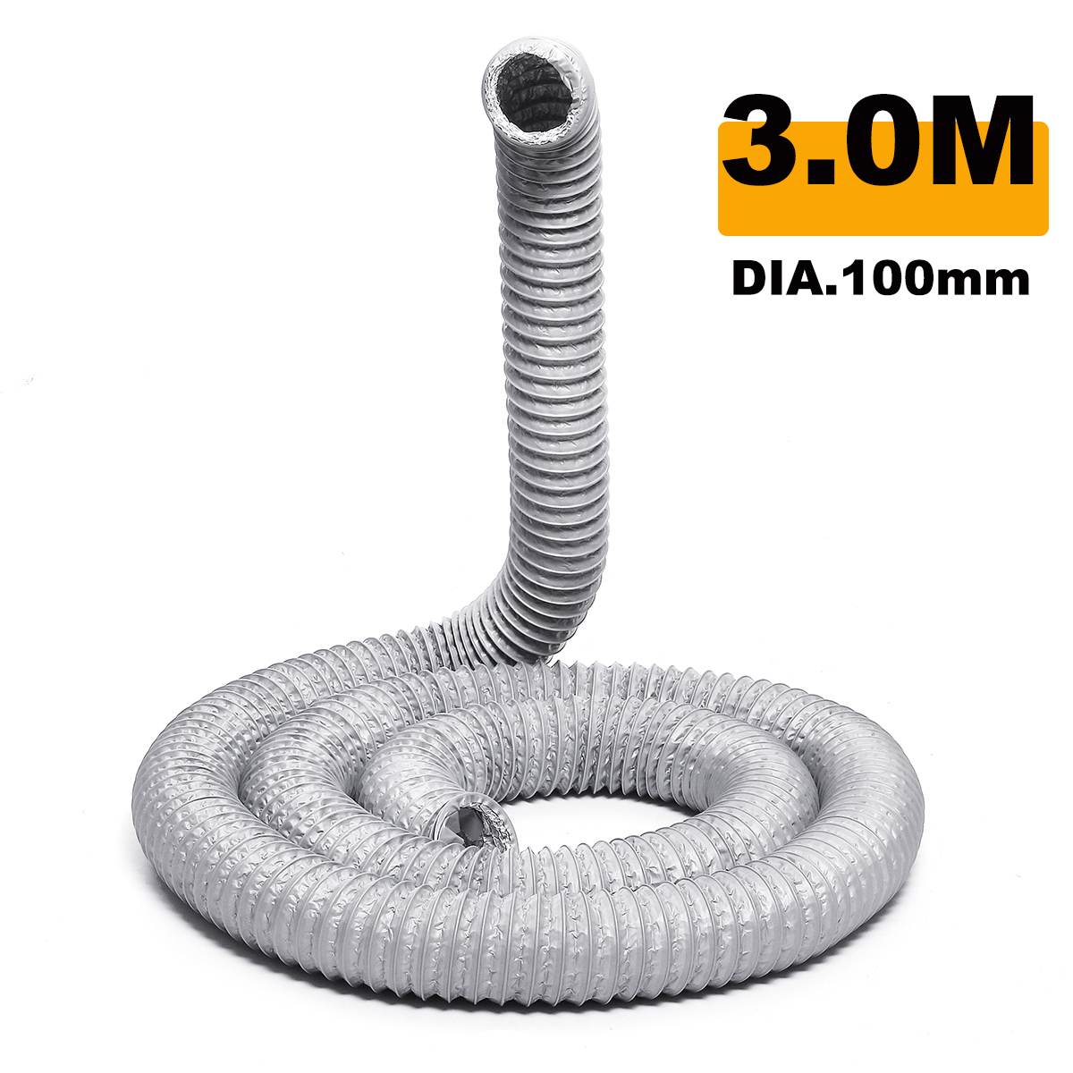 1.5/3/6 Meter Exhaust Pipe Flexible Air Conditioner Exhaust Pipe Vent Hose Duct Outlet 100mm Ventilation Duct Vent Hose: 3m