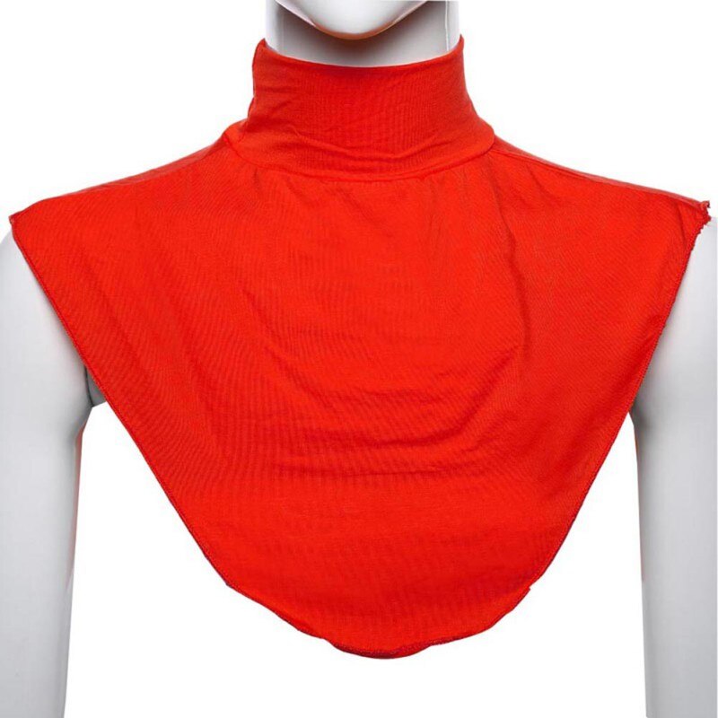 Femmes islamiques Hijab Extensions cou vérifier couverture arrière chemise islamique sous haut Hijab Femme Musulman écharpe