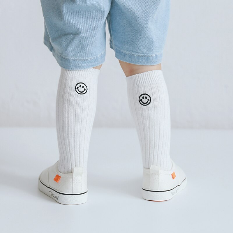 Chaussettes montantes en coton pour enfants et adolescents, bas bon marché, à la , pour filles et garçons