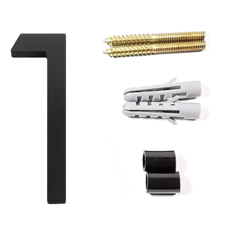 Floating House Number, Modern House Numbers, Garden Door Mailbox Decor Number with Tool Kit, Visibility Signage: 1
