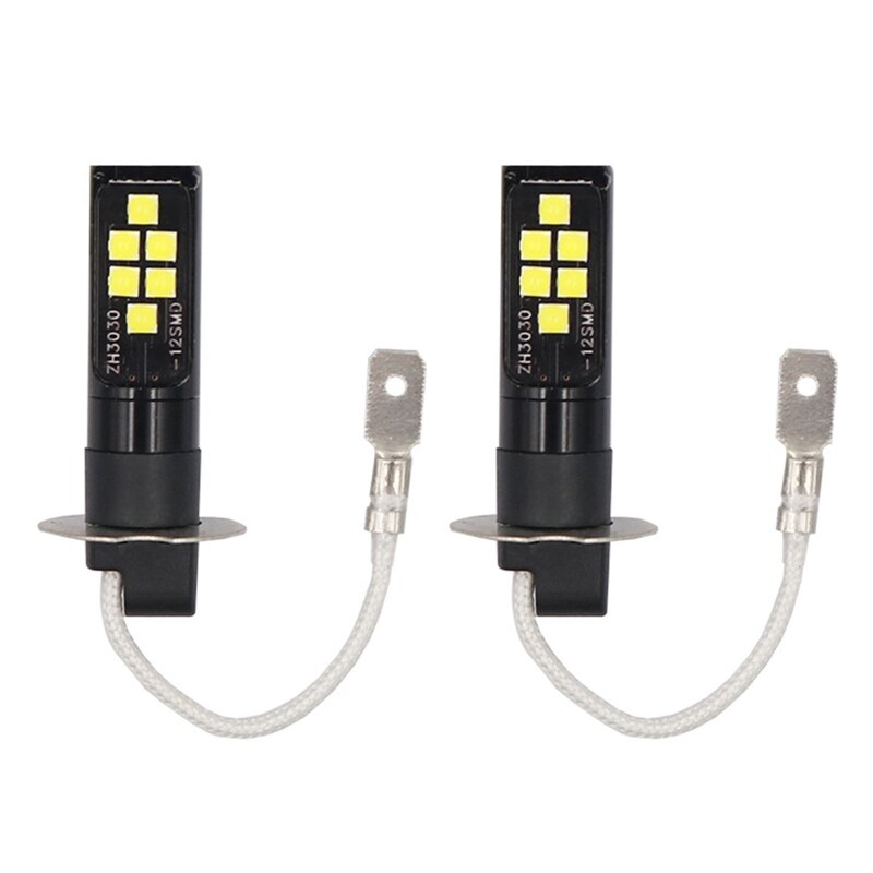 Lcyonger 1 Paar H3 Led Lamp 3030 Smd 6000K Witte Auto Mistlamp Hoge Heldere Rijden Lamp Auto Accessoires lamp