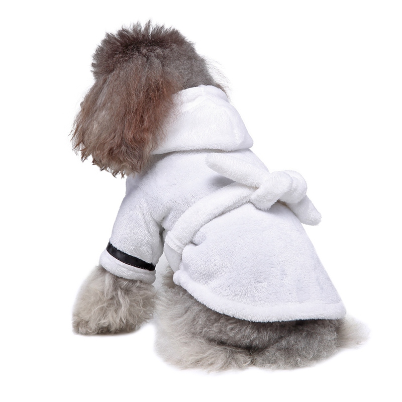 Pet Dog bathroom piżama dla psa śpiąca odzież miękka kąpiel zwierząt domowych ręcznik do suszenia ubrania dla szczeniąt psy koty akcesoria dla zwierząt
