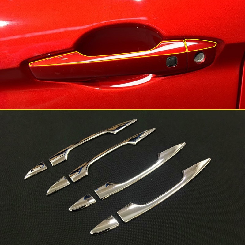 Voor Mitsubishi Eclipse Cross Accessoires Abs Chroom Exterieur Deurgrepen Decoratieve Strips Cover Auto Styling