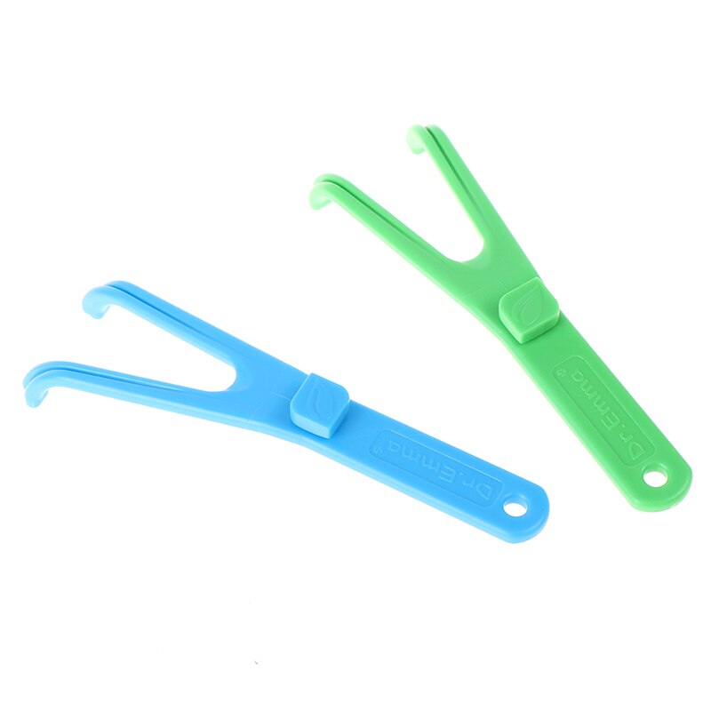 Grønn/blå y form tanntrådholder tanntråd interdental renere tannplukkingsenhet