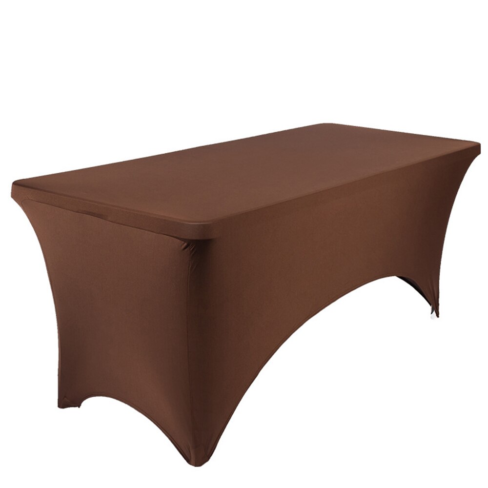 Stretch Table Cover Rectangular Table Cloth Cocktail Table Decoration Cover Festival Party Banquet Table Setting Accessories: Chocolate