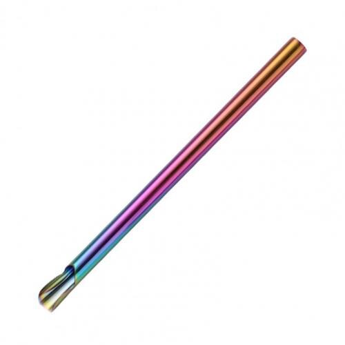 Drinking Straw Eco-friendly 2 in 1 Function Stainless Steel Colorful Drinking Straws for Home Party Supplies Bar Accessories: Multicolor