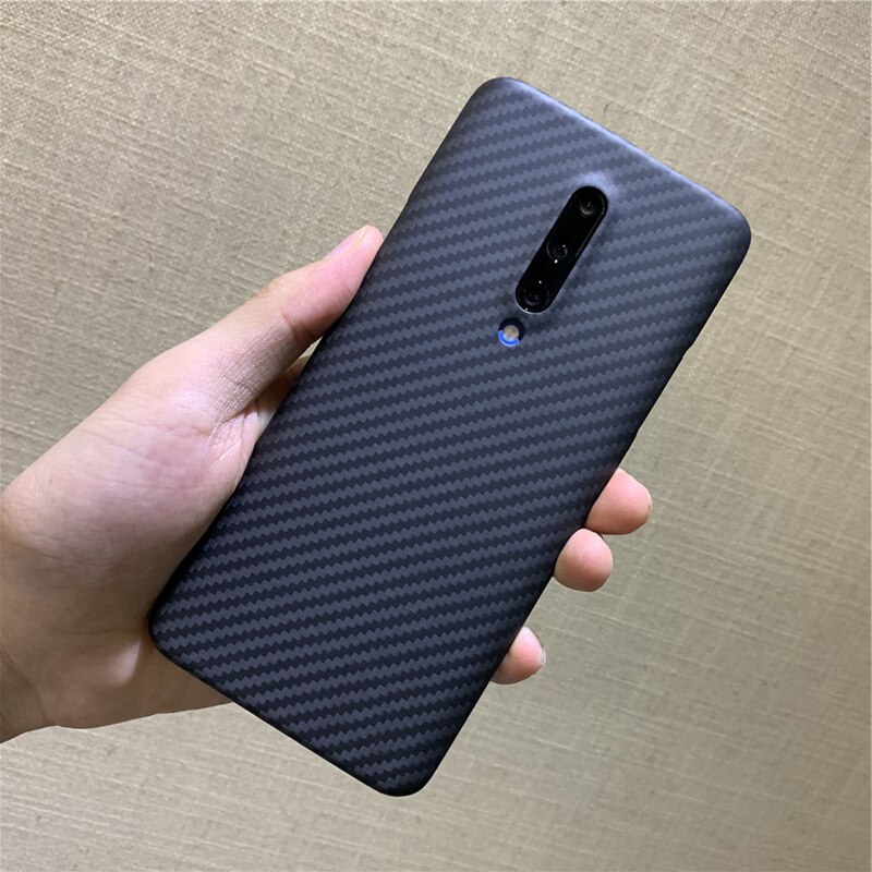 Sottile in fibra di carbonio della copertura posteriore del respingente per OnePlus 7 pro custodia originale accessori karbon conchiglia