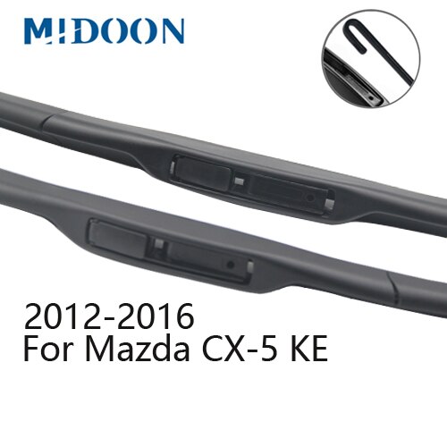 Midoon Ruitenwissers Voor Mazda CX-5 CX5 Fit Haak Armen/Drukknop Arm: Front and Rear Wiper / 2012-2016 ke