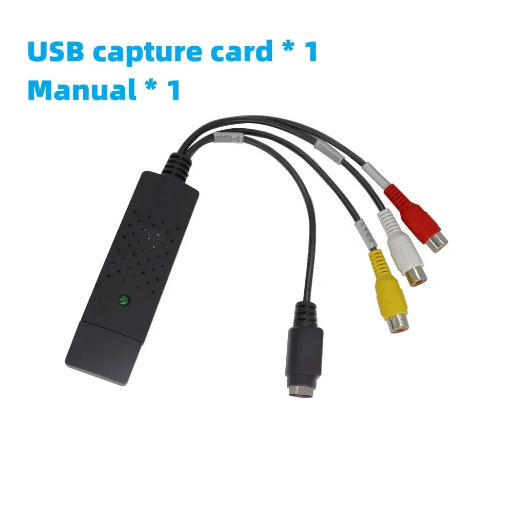 Usb 2.0 videooptagelseskort video-lydkonverter til tv dvd vhs lydoptagelsesadapterkort til tv video dvr: Default Title