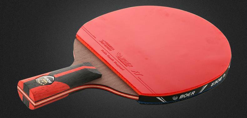 6 Star Table Tennis Racket Blade Wood Carbon Fiber Blade Ping-Pong Racket Bat 7 Layers Horizontal Grip Straight Grip Paddle 1PC: Short Handle