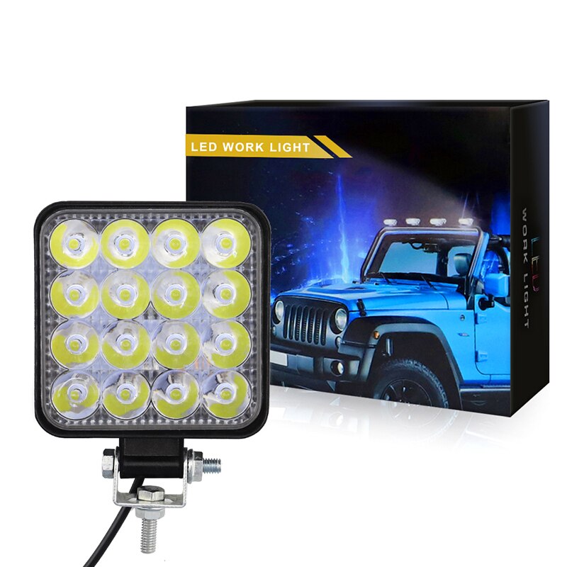 Auto Led Verlichting Cob Chips 42 Watt Dc 24 Volt 6500K Wit Spot Verlichting Voor Fso Universele Truck auto Lampen