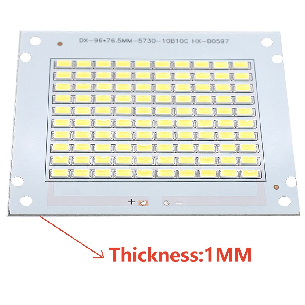 Projecteur LED à large faisceau, 50W, DC30-32V Epistar PCB SMD, 5730, blanc, 6000K, puces, plaque de ressources, bricolage