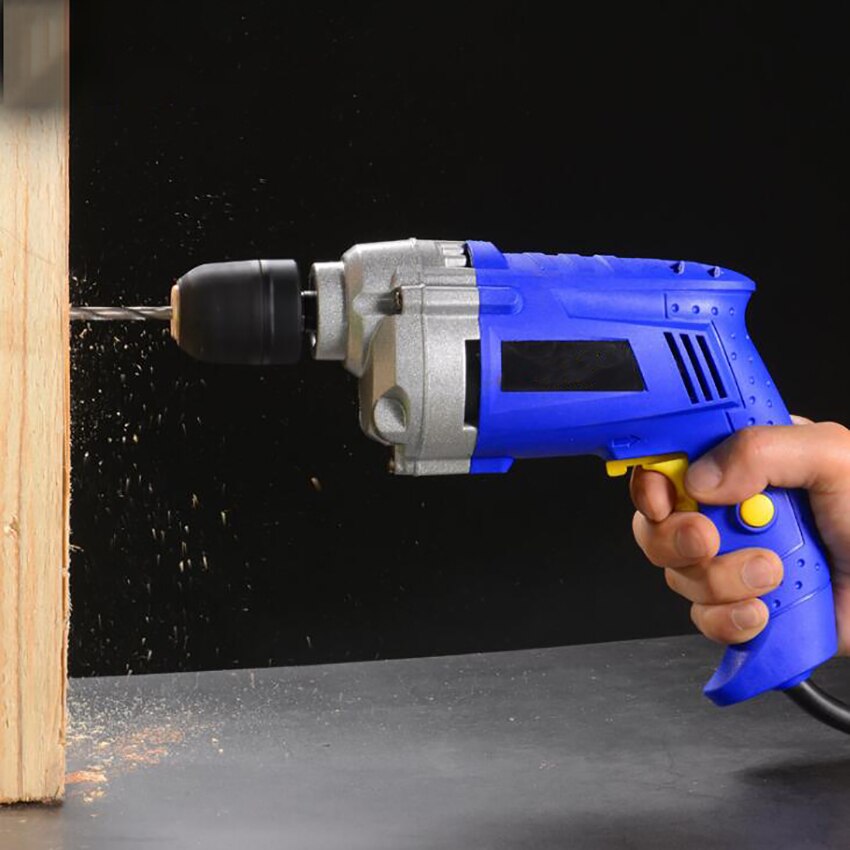 Perceuse électrique portative à ca 220V 50hz 780W avec mandrin autobloquant de 360 degrés, perceuse puissante à gâchette à vitesse Variable, prise à 2 broches