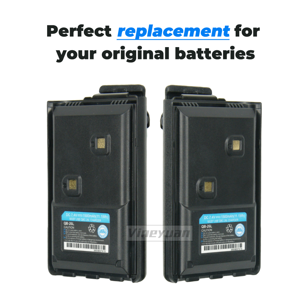 QB-26L 1500mAh Replacement Battery for ALINCO DJ-500 DJ-10 DJ-100 DJ-289G DJ-A10 DJ-A11 DJ-A41 DJ-W100 DJ-W500 DJ-MD5 EBP-88H
