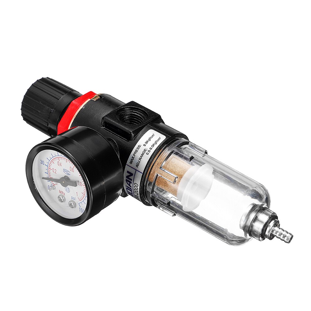 Kkmoon 1/4 '' luftkompressorfilter vattenavskiljare avskiljare verktygssats med regulator mätare verktyg delar tillbehör