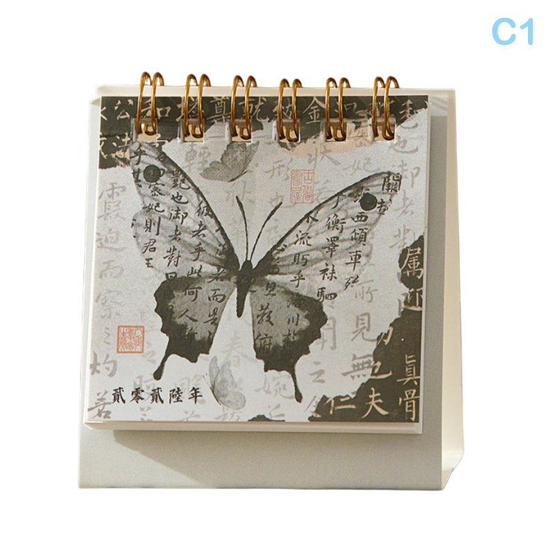 Horse Year Mini Desk Calendar Cartoon Portable Coil Monthly Calendar Planner Office And Home Decor Year'S: Multi-Colored