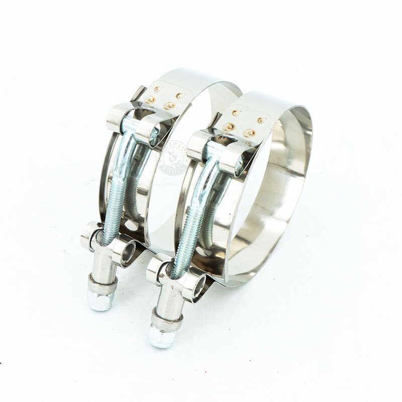 2PCS 304 Stainless Steel T-Bolt Turbo Silicone Hose Clamp SilconeT Bolt Clamp T Hose Pipe Clamp: 54-62mm 2pcs