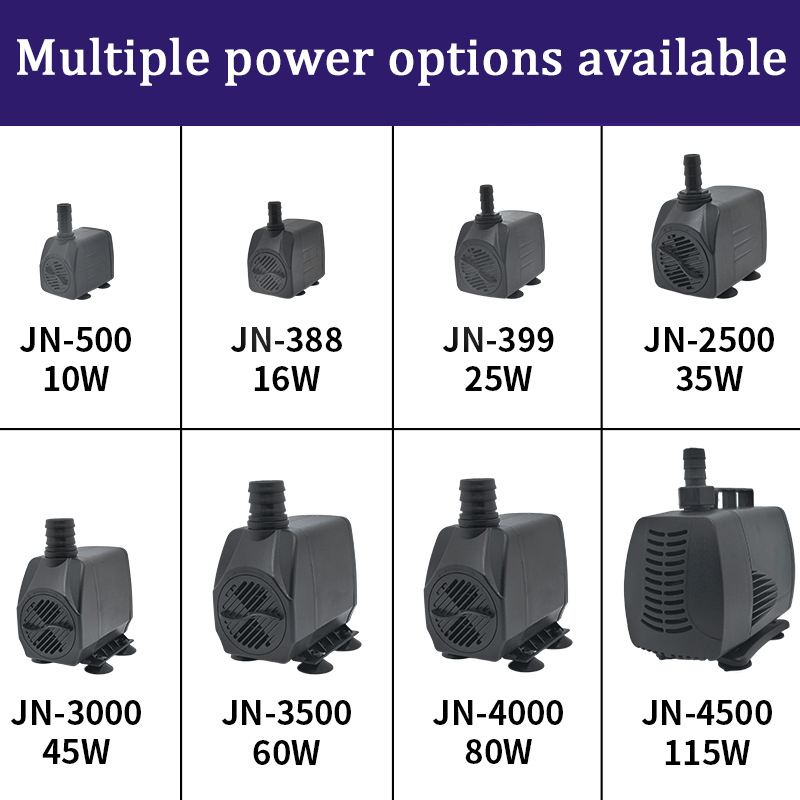 Bomba de água ultra silenciosa, mini ac220v, motor sem escova, submersível, adaptador de bomba de água para aquário, fonte de lago para jardim de tanque de peixes
