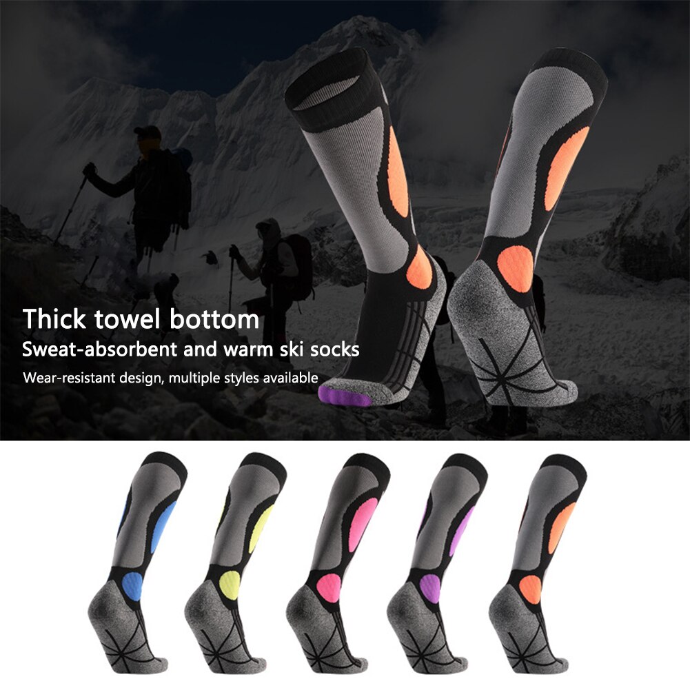 1 paire unisexe Tube Long voyage garder au absorber la sueur randonnée Ski chaussettes épaissi automne hiver coton mélange Camping anti-dérapant