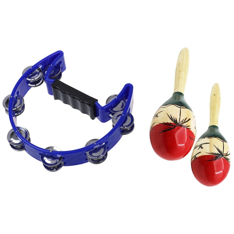 TIGER Mini Egg Maracas in blue - Percussion Instrument Shaker
