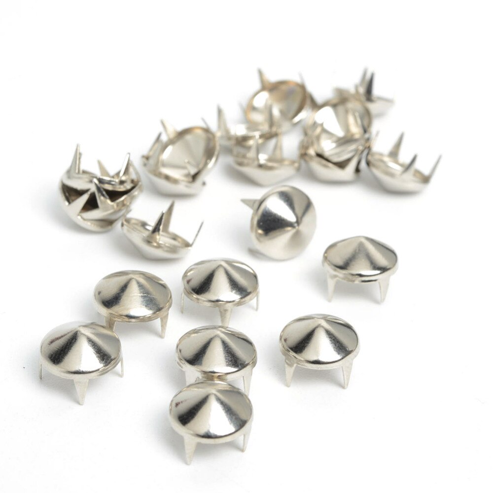 10mm Leather Round Studs Spots Spikes Rivets Punk bag,Garment Accessories Apparel Sewing Rivet tachuelas para ropa 200pcs Silver
