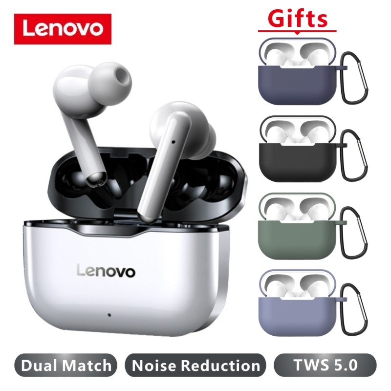 Lenovo LP1 Wireless Earphone Bluetooth 5.0 Dual Stereo Noise Reduction HIFI Bass Touch Control Long Standby 300mAH Headset