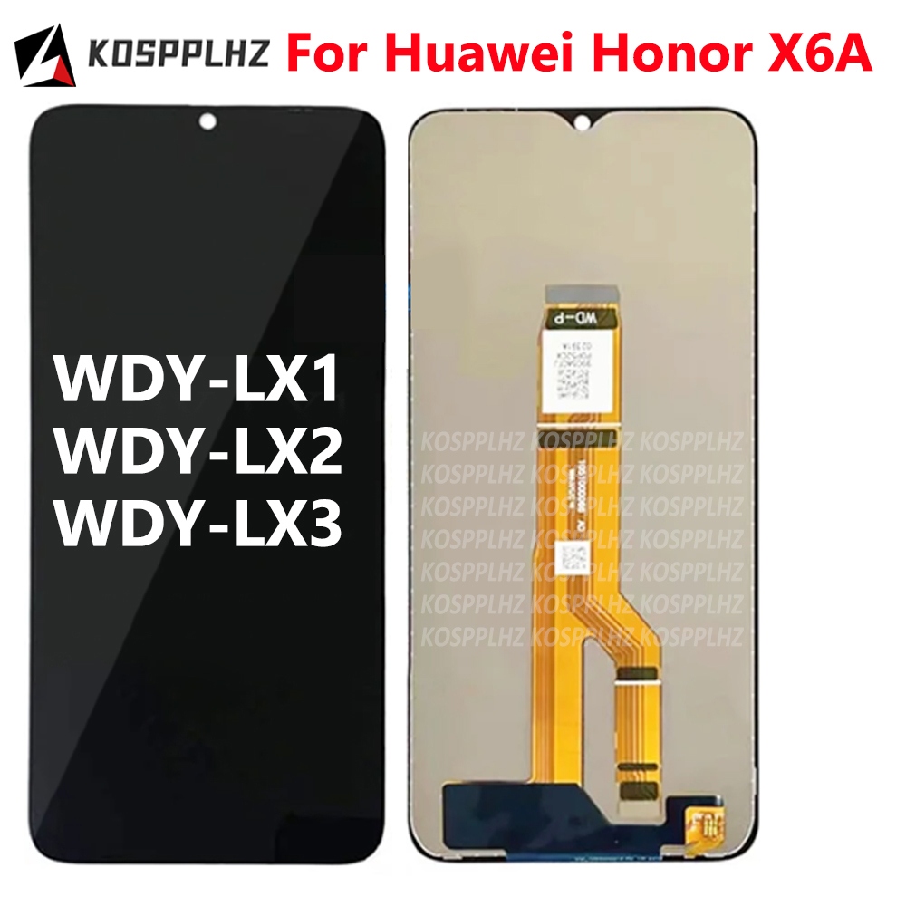 Lcd-skærm virker til huawei honor  x6a, lcd-skærm + udskiftning af berøringsskærm til honor  x6a wdy -lx1 wdy -lx2 wdy -lx3 lcd 100%  testet