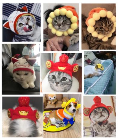 Katoenen Pet Hoed Decoratieve Party Pet Kat Hoed/Kleine Honden Verstelbare Leuke Cosplay Pet Accessoires Leuke Hoofddeksels