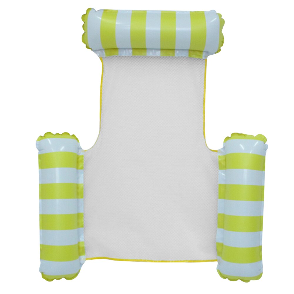 PVC Water Hammock Float Lounger Swimming Pool Inflatable Recliner Chair Bed Leisure Chair Water Sports Toys floating pad: Yellow