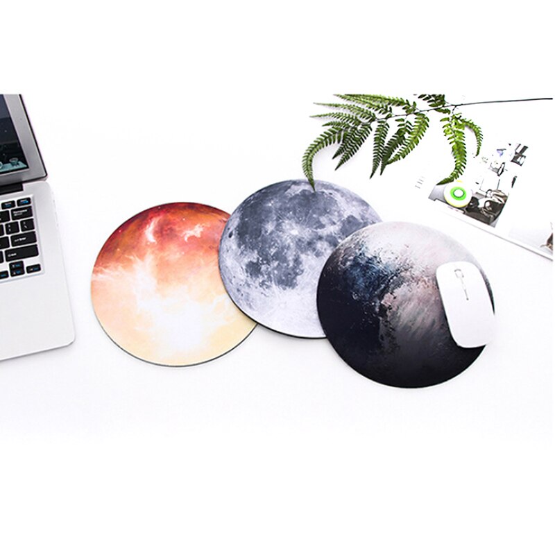 Round Mouse Pad Exquisite Planet Series Mat Soft Rubber Gaming Mouse Pads Computer Peripherals Accessory