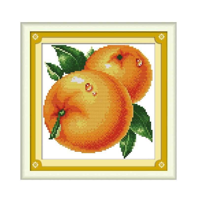 Water sinaasappels druif fruit kruissteek kit fruit nog count print DMC kleur 14ct 11ct borduurwerk DIY handgemaakte handwerken