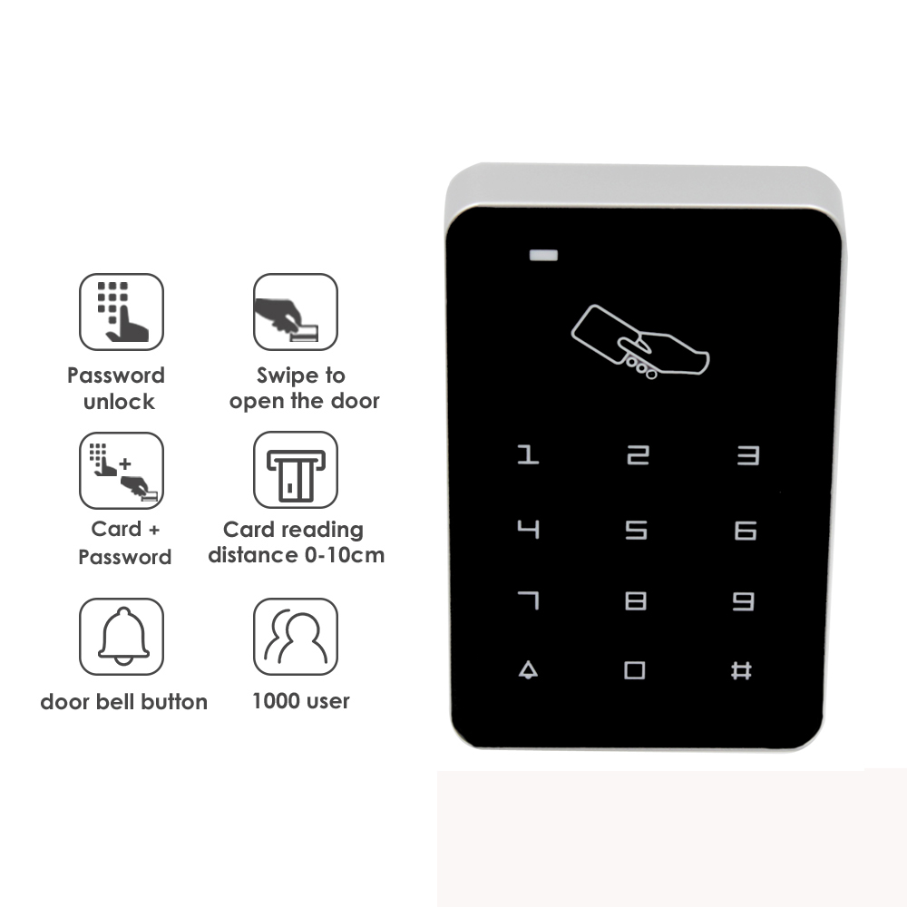 1000 User 125khz RFID Keypad Access Control System Door Lock Controller RFID card reader Access control