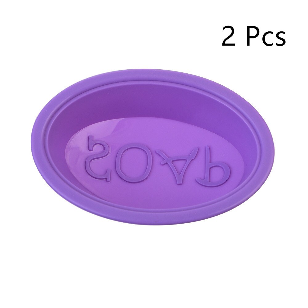 1/2/5pcs Multifunctional Soap Molds For Soap Making Silicone Soap Mold Circle Cupcake Baking Pan Molds Making Supplies: purple 2pcs