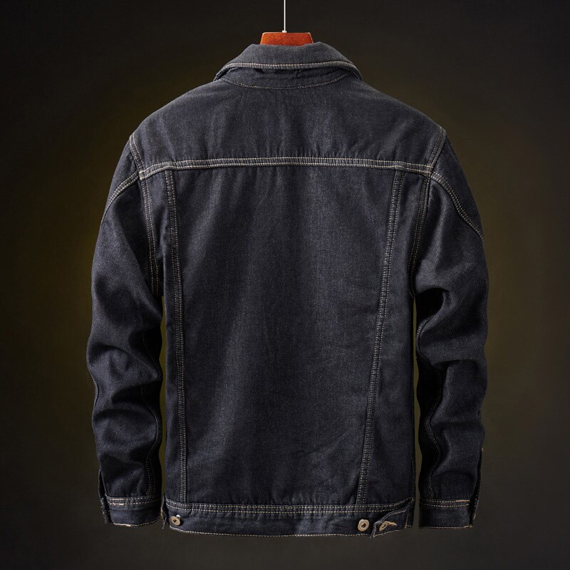Dimusi vinter herre denim jakke han fleece tyk varme jakker mand casual slim fit ripped cowboy jean tøj