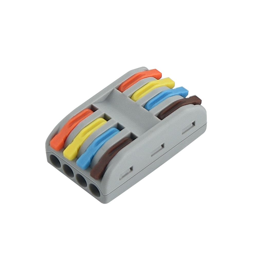 Mini Fast Wire Cable Connectors Universal Compact Conductor Spring Splicing Wiring Connector Push-in Terminal Block SPL-2: 10PCS / SPL-4