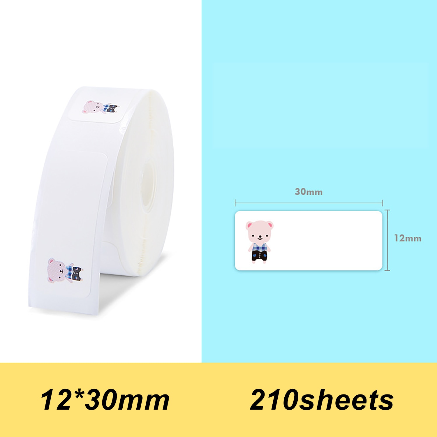 Étiquettes d'impression thermique prix nom étiquettes étanche larme résistant 12*22mm 260 pièces/rouleau pour la maison organisateur supermarché: Rouge