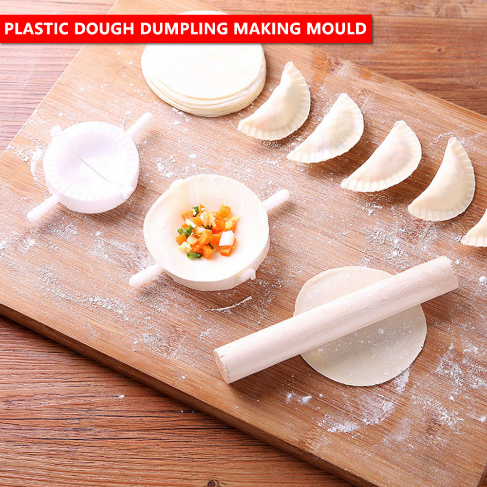 3PC Knoedel Maker Molud Deeg Druk Dumpling Pie Ravioli Mould Koken Pastry Dumpling Maken Gereedschap Voor Keuken