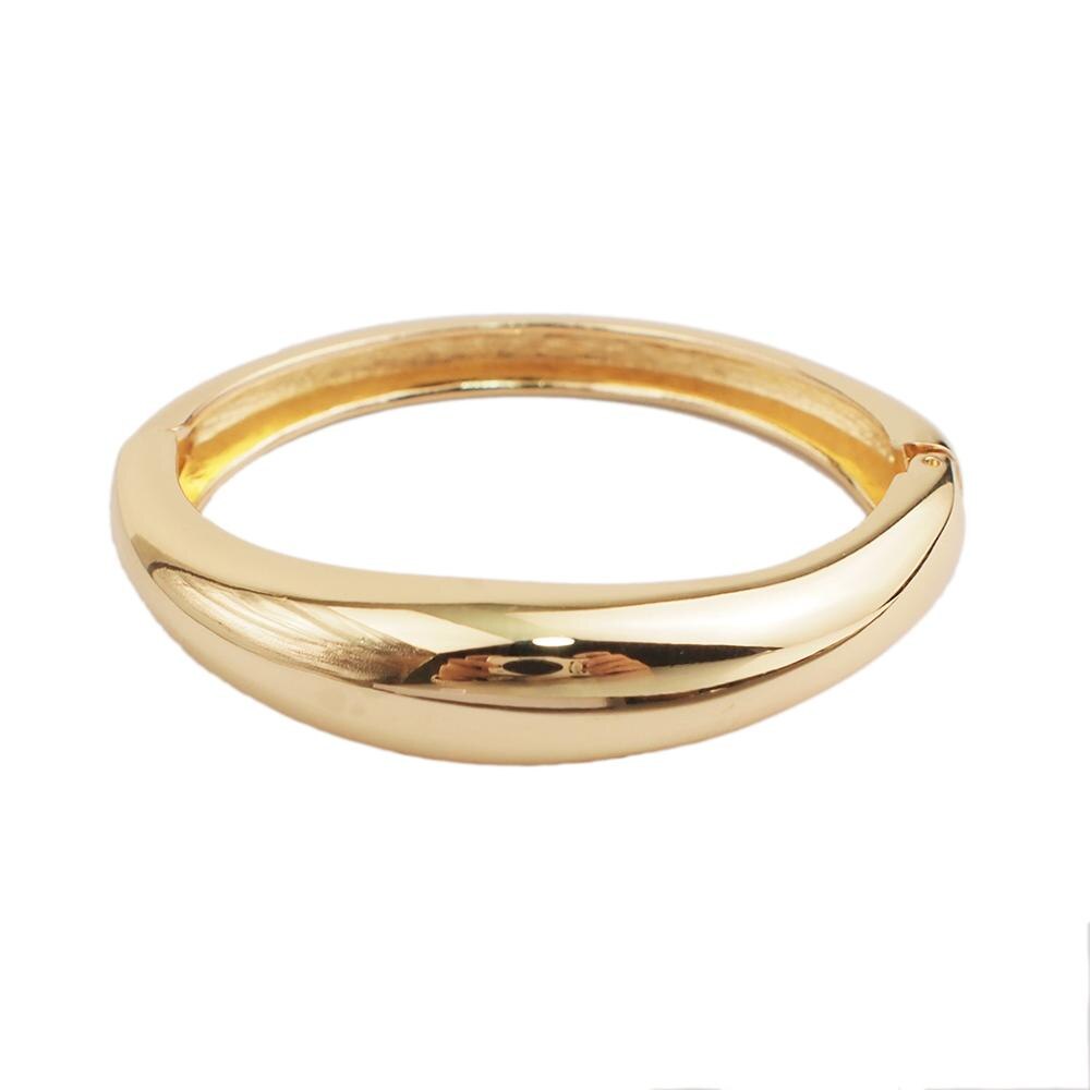 MANILAI Brand Alloy Statement Cuff Bangles Women Punk Metal Bracelet Bracelets Jewelry: Gold Bracelets