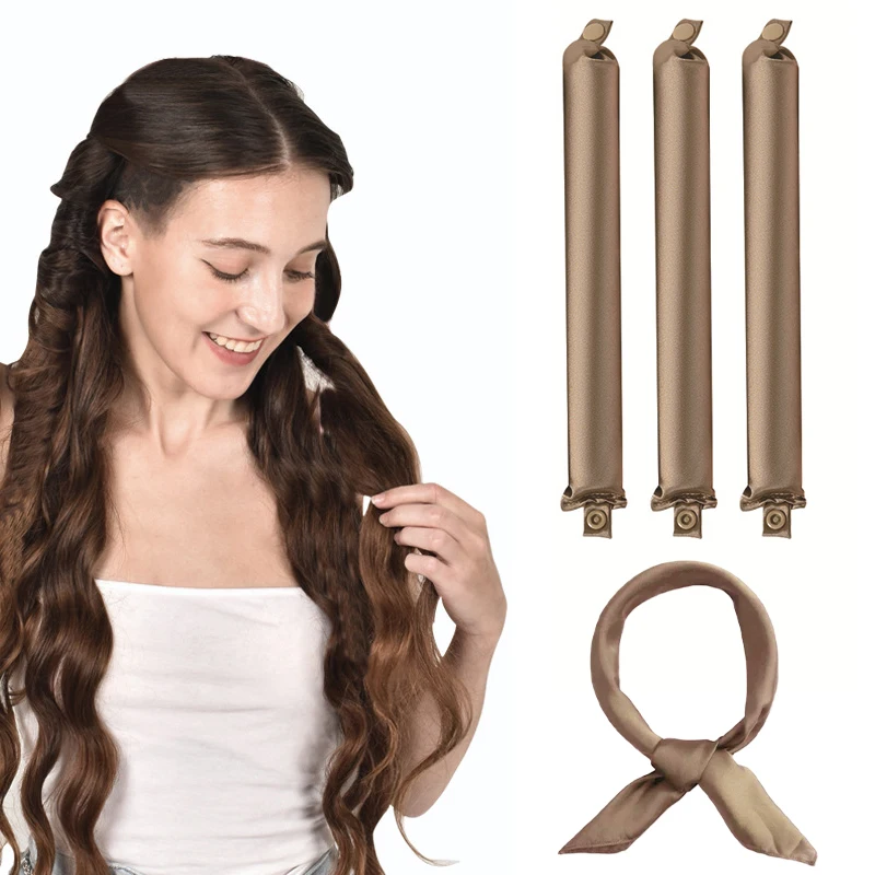 Heatless Haar Krultang Curling Rod Hoofdband Geen Warmte Haarrollers Satijn Luie Krullen Zachte Krulspelden Slapen Flexi Staven Styling Tools
