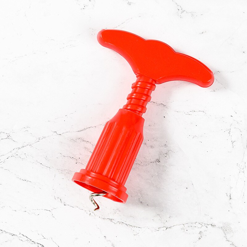 1PC Plastic Wine Opener Corkscrew Wine Bottle Opener Cork Puller Remover Champagne Opener Tool Kitchen Bar Accessories: Red