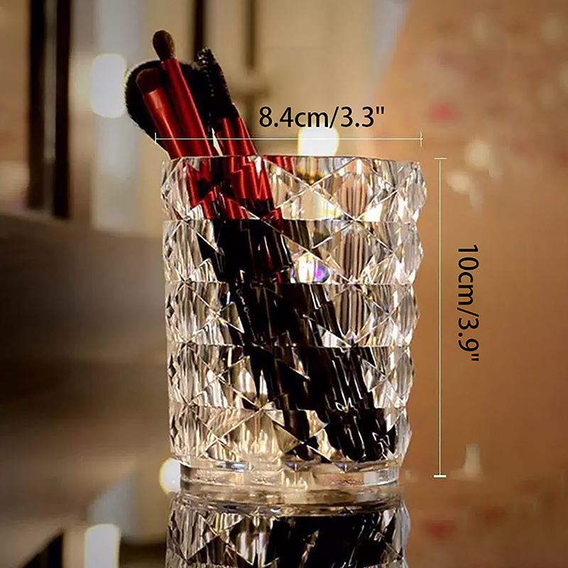 Kosmetische Lagerung Staubdicht Make-Up Pinsel Lagerung Eimer Kosmetik Pinsel Halter Tasse Transparent Stift Halter Für Schminktisch