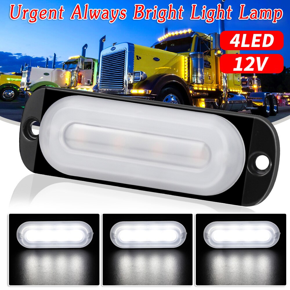 Signal lumineux 12W 4LED moto camion voiture | Urgence DC12V plastique