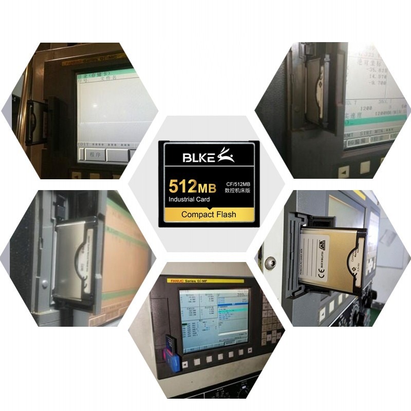 Tweedelig pak blke cf-kaart + kaartlezer compact flash-kaart 4gb 2gb 1gb 512mb 256mb 128mb voor machinegereedschap/cnc/fanuc geheugenkaart