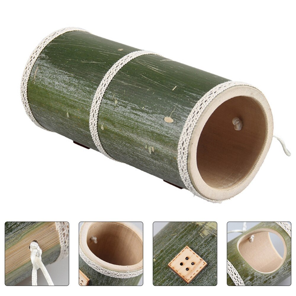 Tunnel en bois de bambou pour Hamster, Tube exquis, couleur aléatoire, 1 pièce