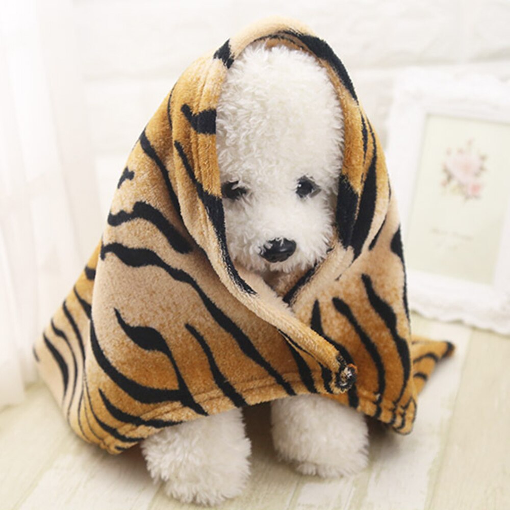Kjæledyr hund katt tepper matte håndkle regnbue tiger myk varm ull korall fleece sovemadrass pute pute