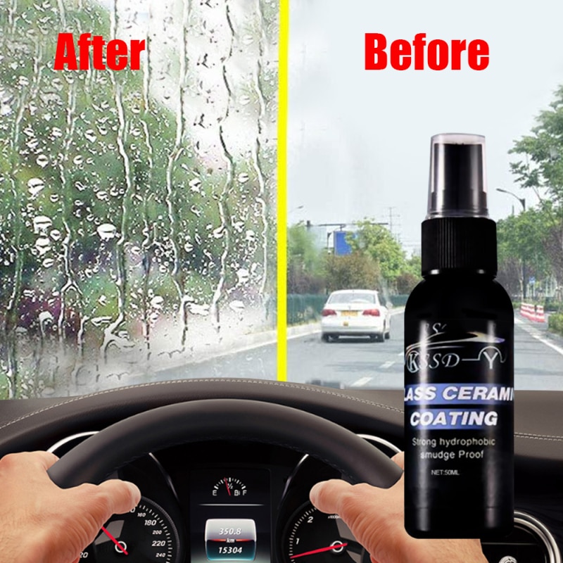 50Ml Auto Voorruit Vloeibare Keramische Nano Jas Spray Hydrofobe Glas Coating Wasstraat & Onderhoud Auto Accessoires